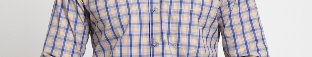Buy JAINISH Men Yellow & Purple Slim Fit Checked Casual Shirt - Shirts ...