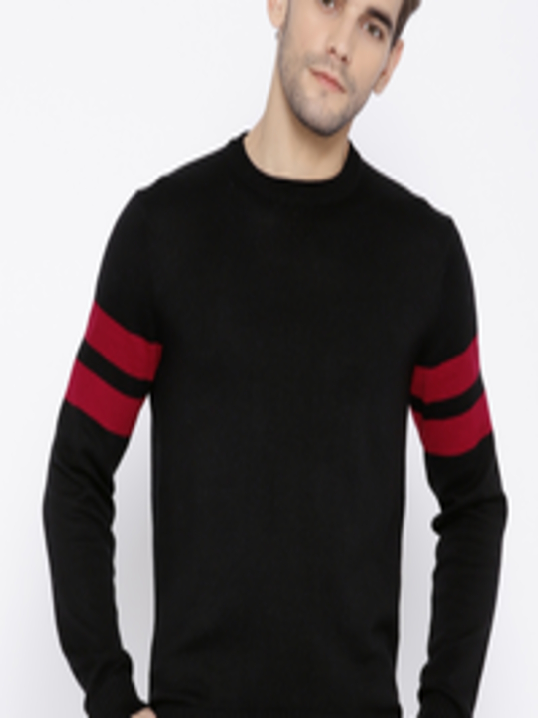 Buy OVS Men Black Solid Pullover - Sweaters for Men 7209363 | Myntra