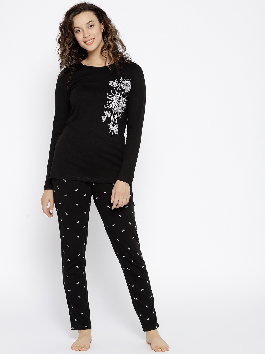 night suit for women black