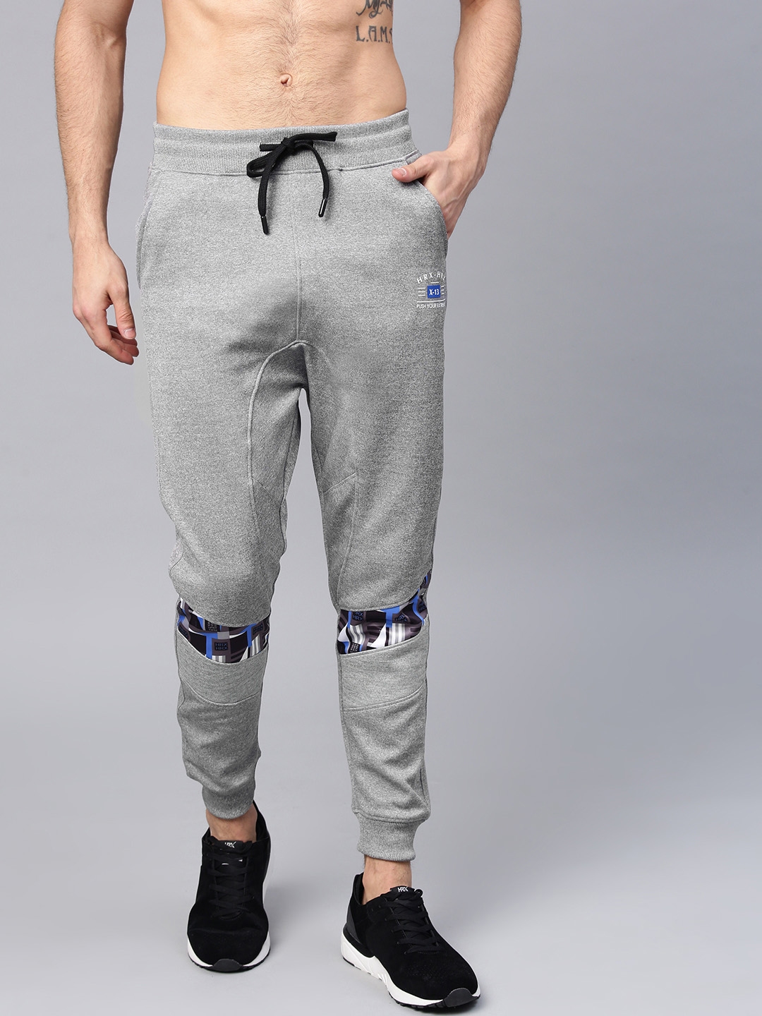 hrx grey track pants