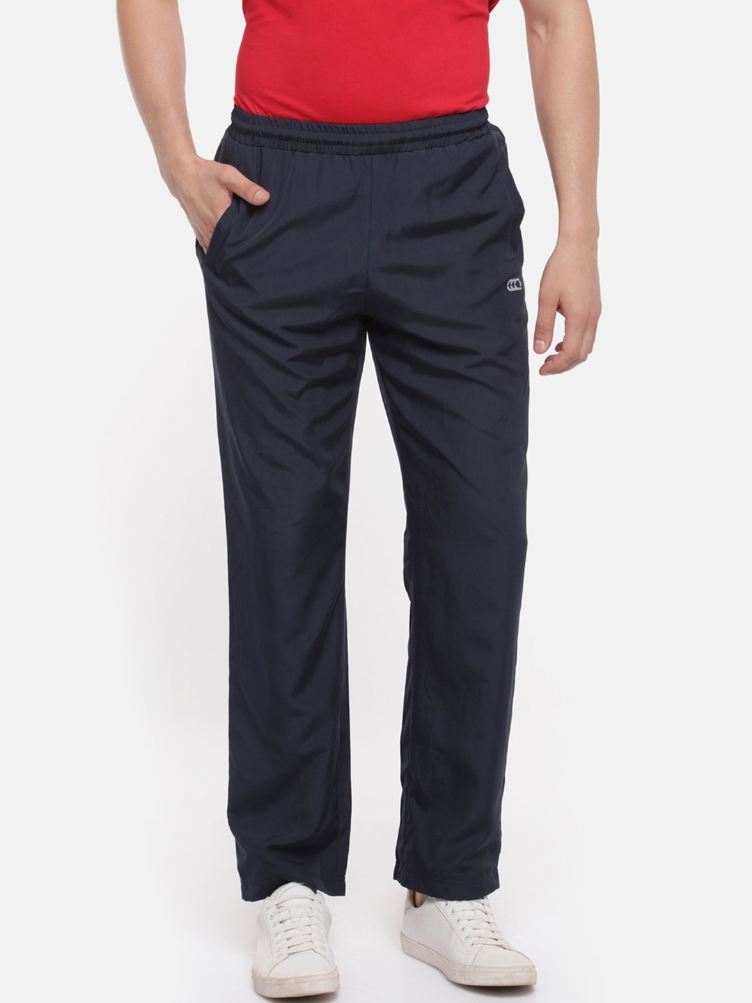 navy track pants mens