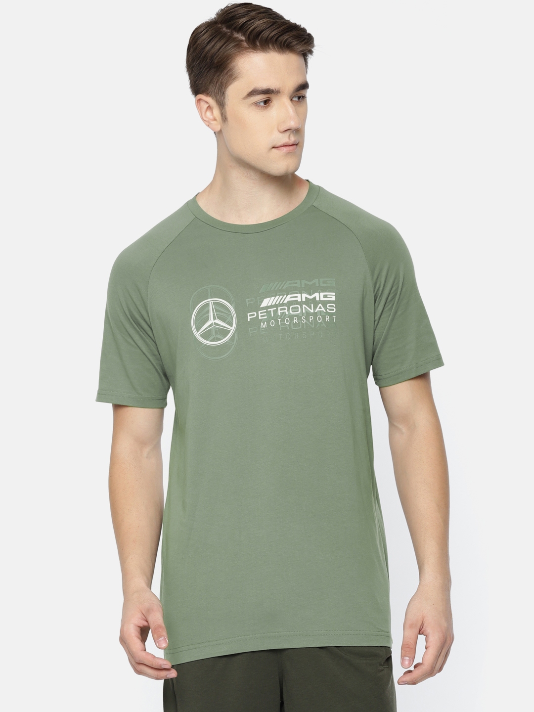 puma olive green tshirt
