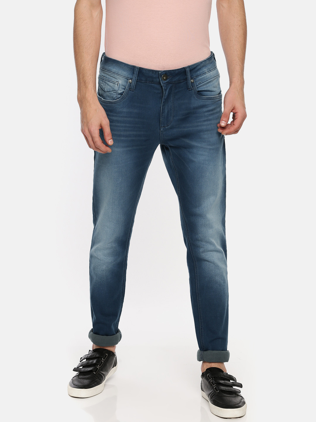 Buy Jack & Jones Men Blue Skinny Fit Low Rise Clean Look Stretchable