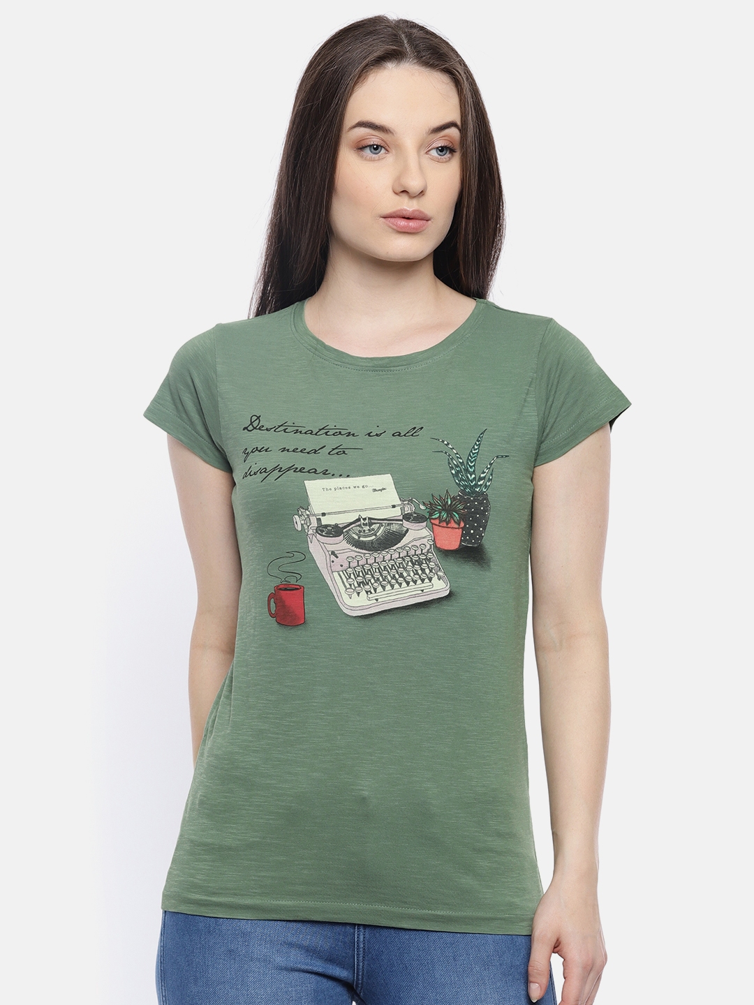 wrangler olive green shirt