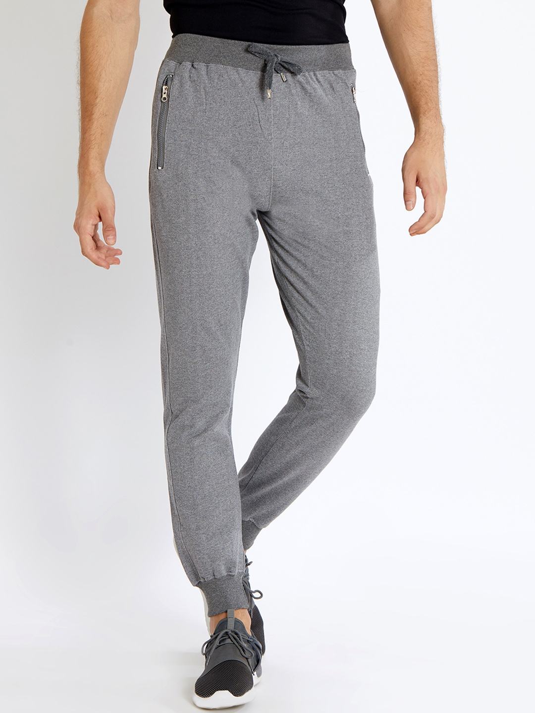 grey elasticated joggers