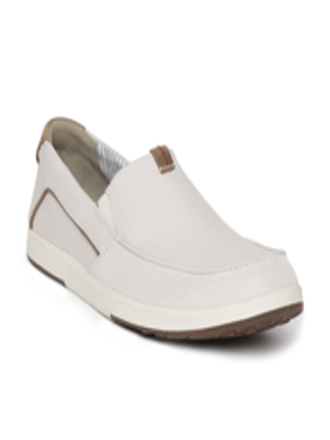 Buy Clarks Men Off White Slip On Sneakers Casual Shoes