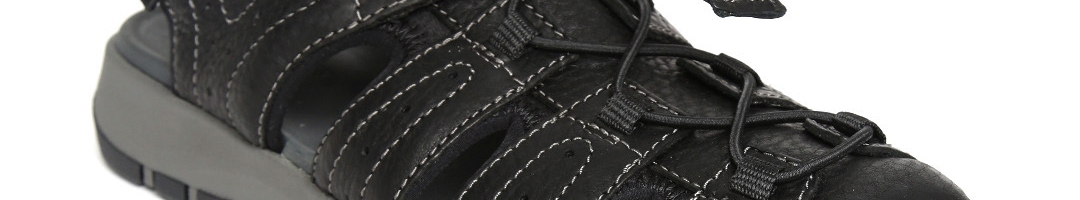 Buy Clarks Men Black Leather Fisherman Sandals - Sandals for Men ...