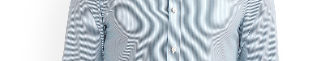 Buy GANT Men Blue & White Slim Fit Striped Casual Shirt - Shirts for ...