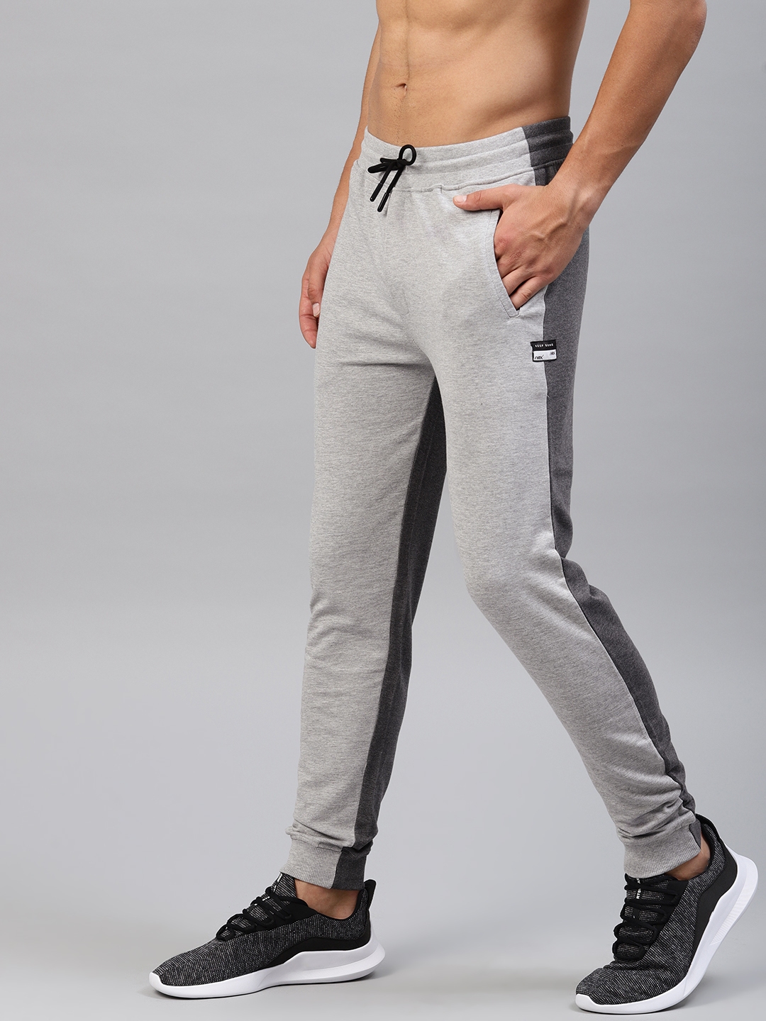 hrx grey track pants