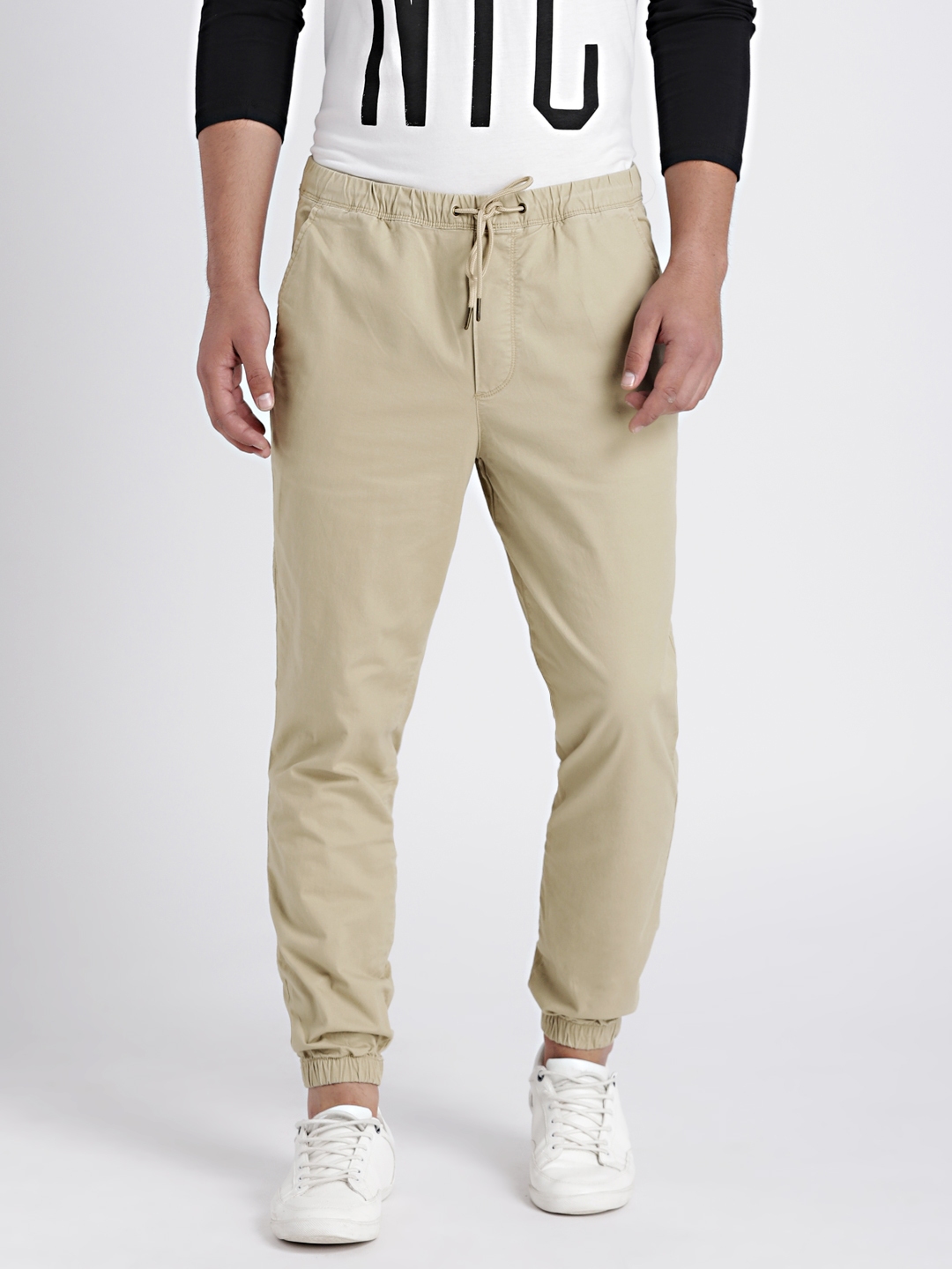 khaki joggers gap