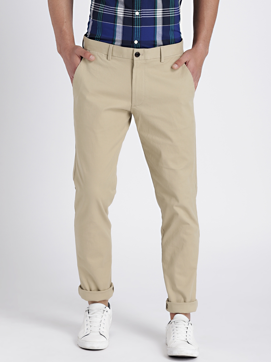 vintage wash khakis in slim fit with gapflex