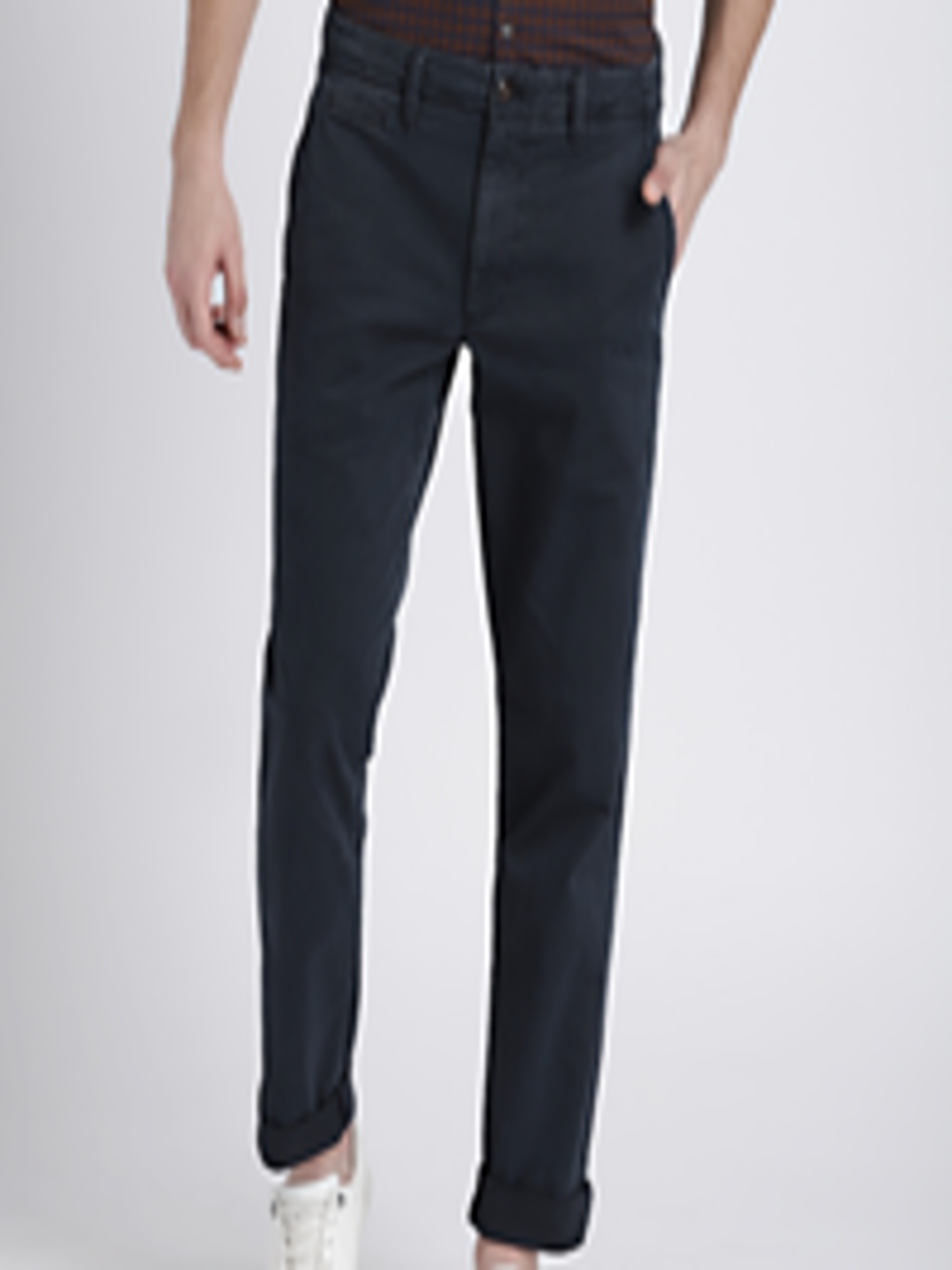 Buy GAP Men's Navy Blue Vintage Wash Khakis In Slim Fit With GapFlex ...