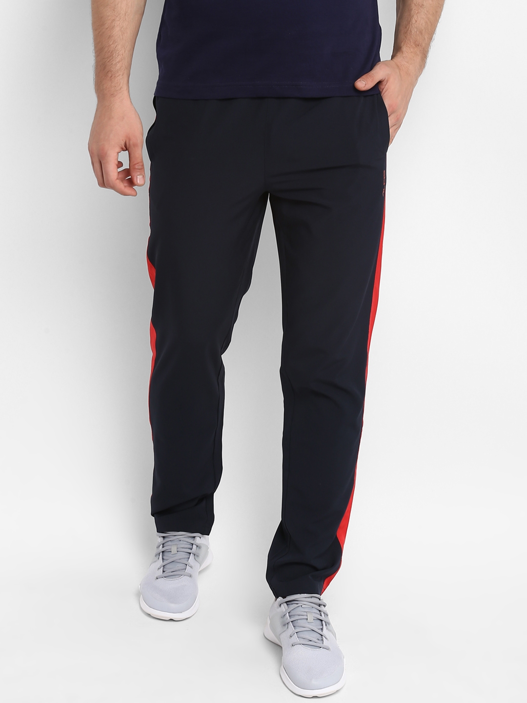 navy track pants mens