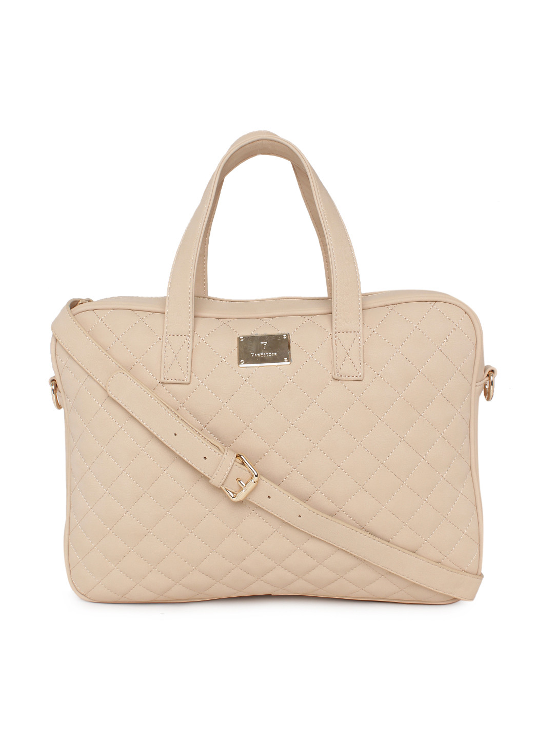 Buy Van Heusen Beige Textured Leather Laptop Bag Laptop Bag for Women