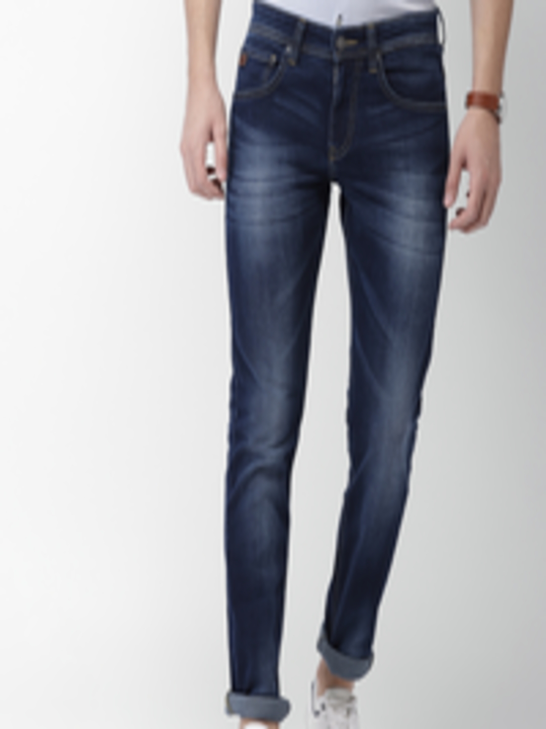 Buy Celio Men Blue Slim Fit Mid Rise Clean Look Stretchable Jeans ...