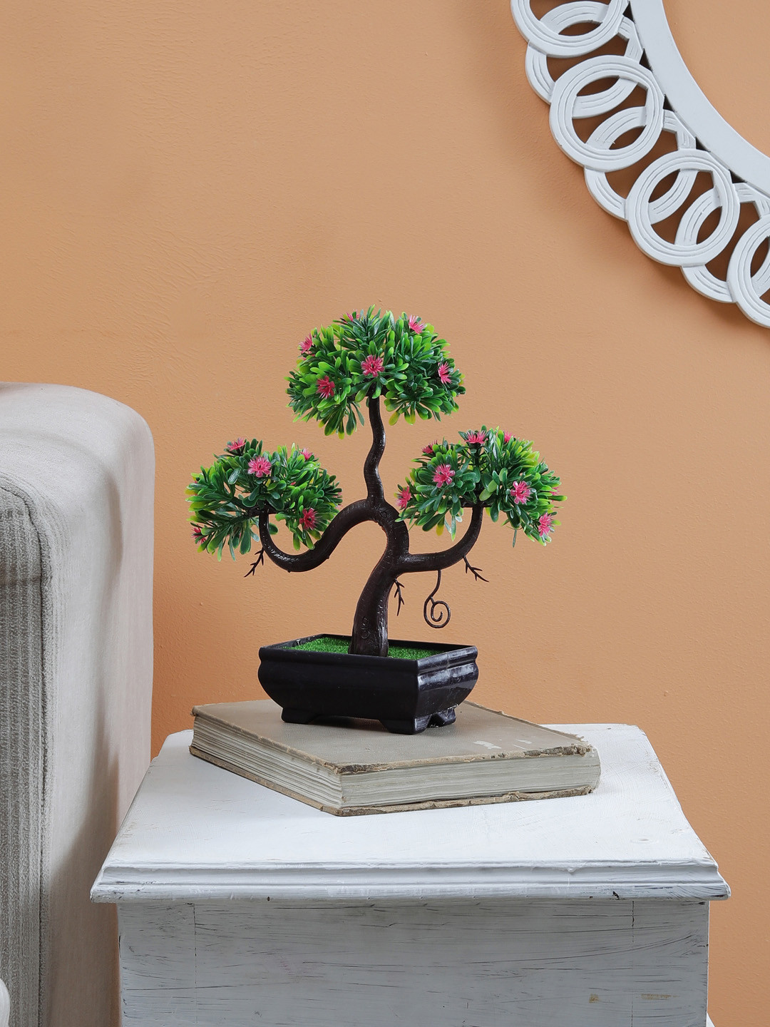 Buy Foliyaj S Shaped Bonsai Tree With Green Leaves And ...