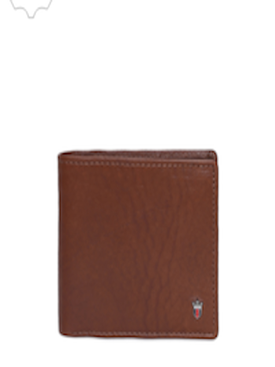 Buy Louis Philippe Men Tan Solid Genuine Leather Two Fold Wallet ...