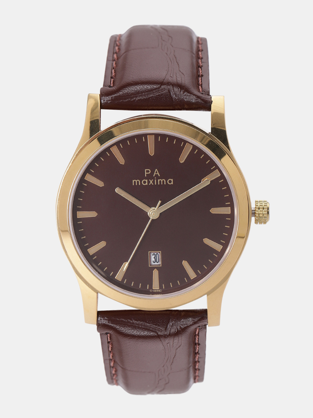 Buy Maxima Men Brown Analogue Watch O 46982LMGY Watches for Men
