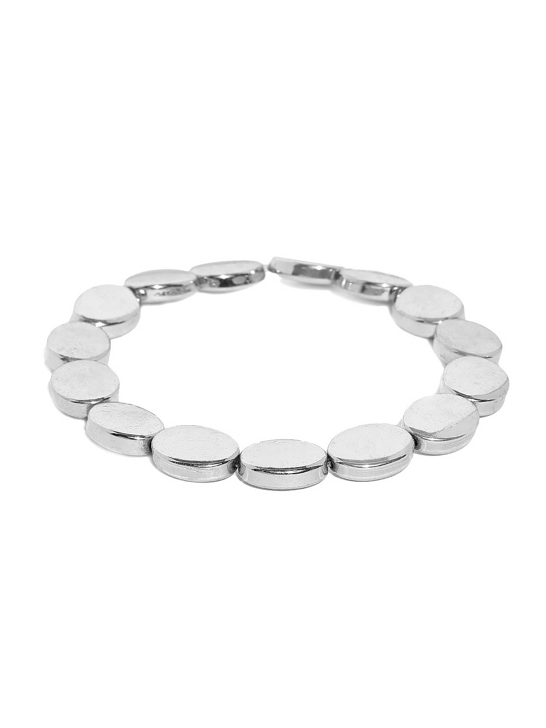 Buy Accessorize Women Silver Toned Elasticated Bracelet Bracelet for