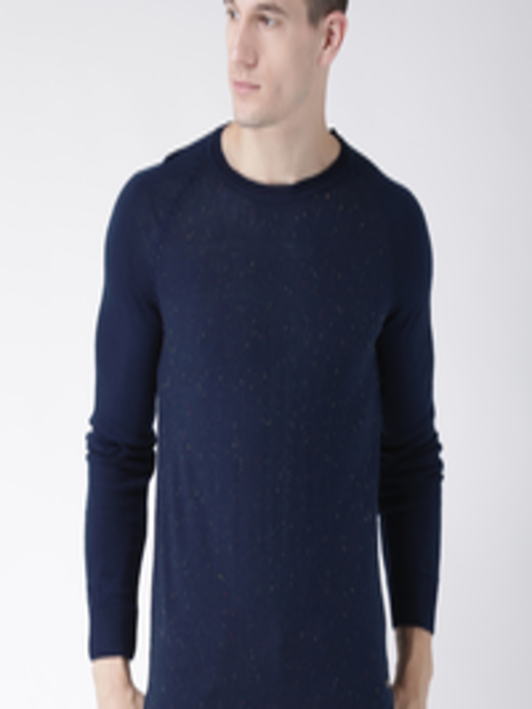 Buy Club York Men Navy Blue Self Design Pullover - Sweaters for Men ...