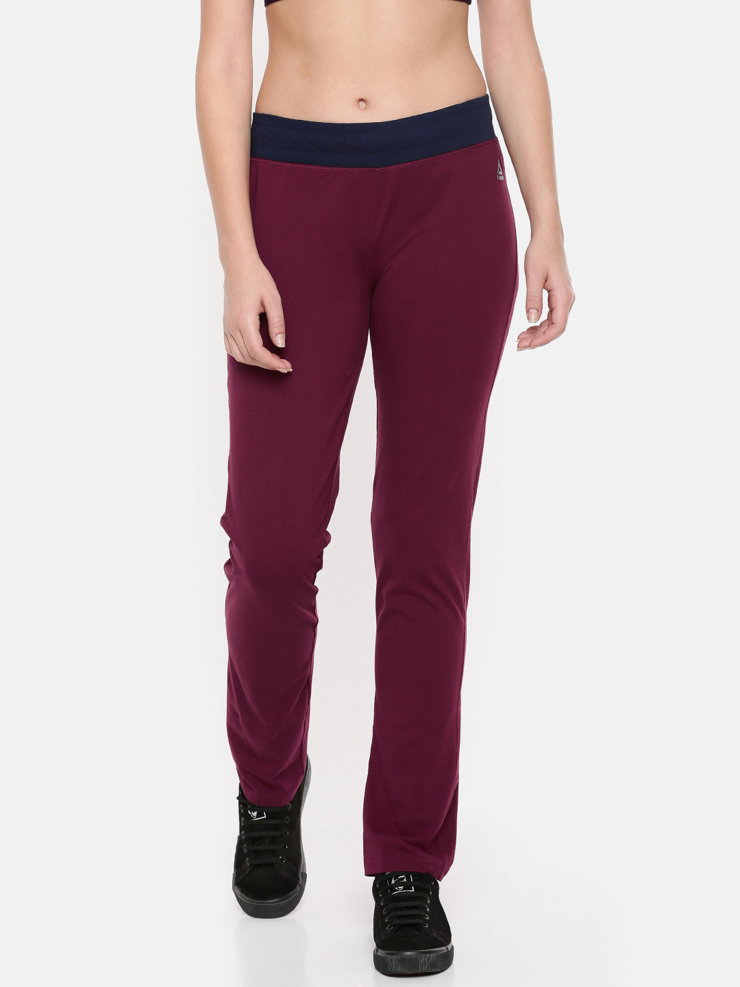 Buy Reebok Women Burgundy CORE W KNIT PANT Athletic Slim Fit Track