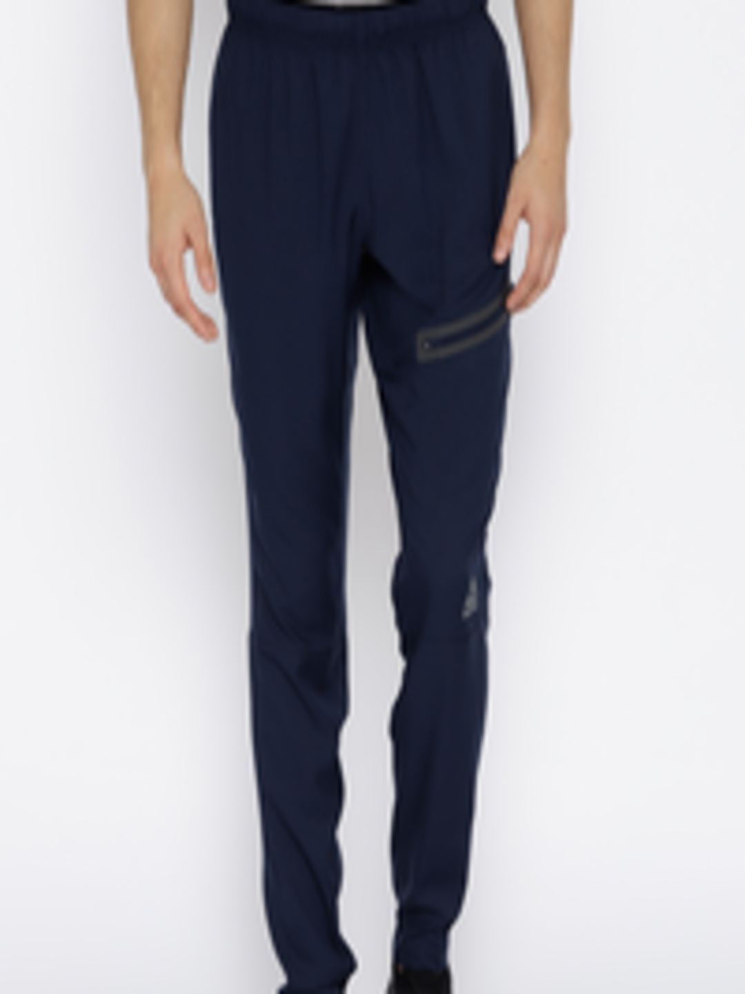 Buy Reebok Men Navy Blue Solid FIT WOVEN Track Pants - Track Pants for ...