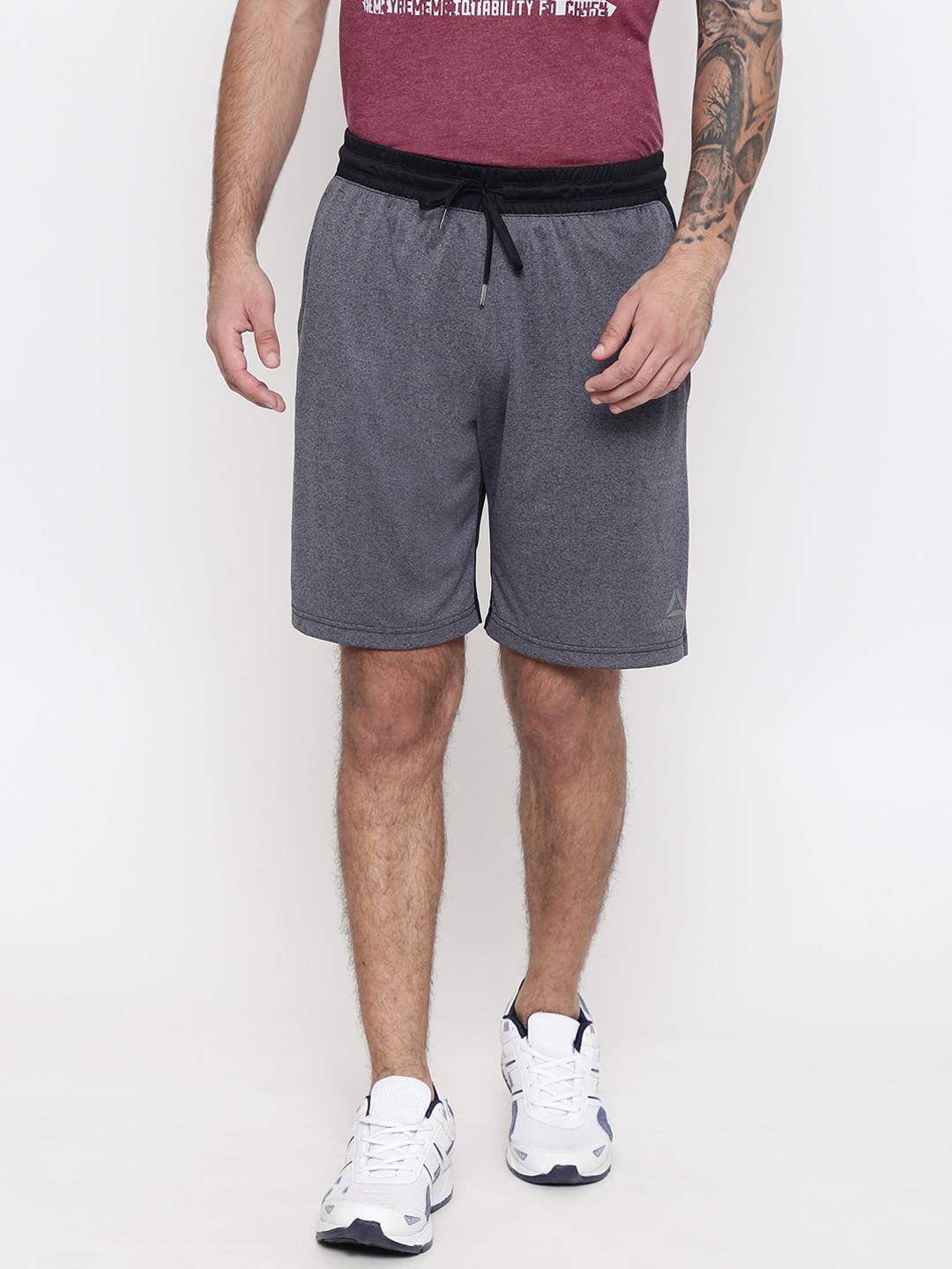 Download Buy Reebok Men Grey & Black Solid US MELANGE Training ...