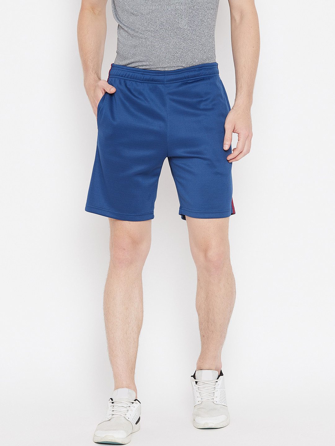 Buy Reebok Men Blue Solid Regular Fit Sports Shorts Shorts for Men