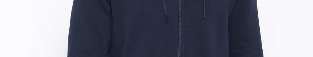 Buy Reebok Men Navy Blue Solid Hooded Sweatshirt - Sweatshirts for Men ...