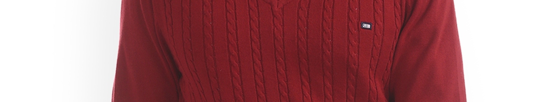 Buy Arrow Sport Men Red Self Design Pullover - Sweaters for Men 7246646 ...