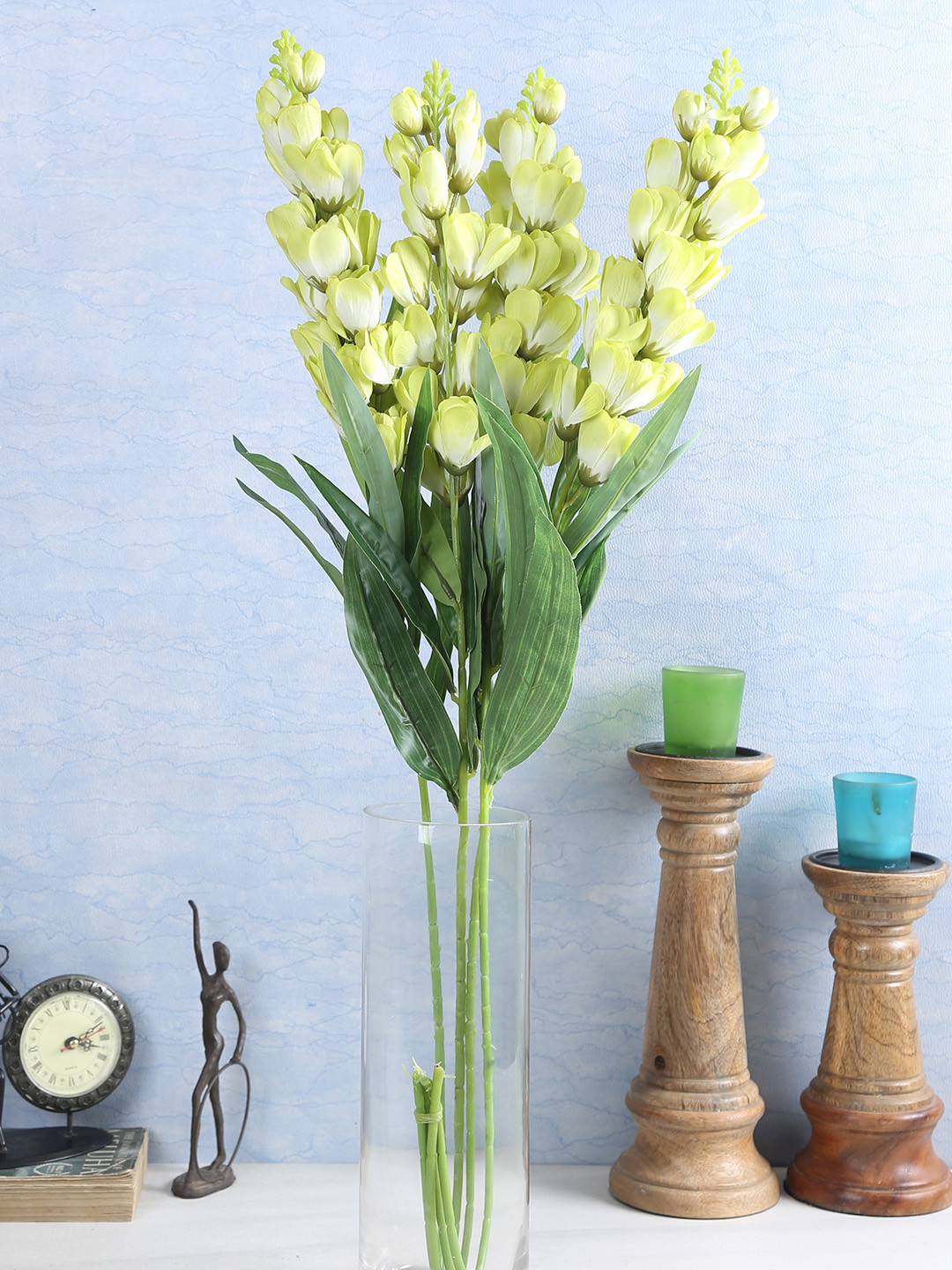 Buy Fourwalls Set Of 4 Green Artificial Jasmine Flower Stems