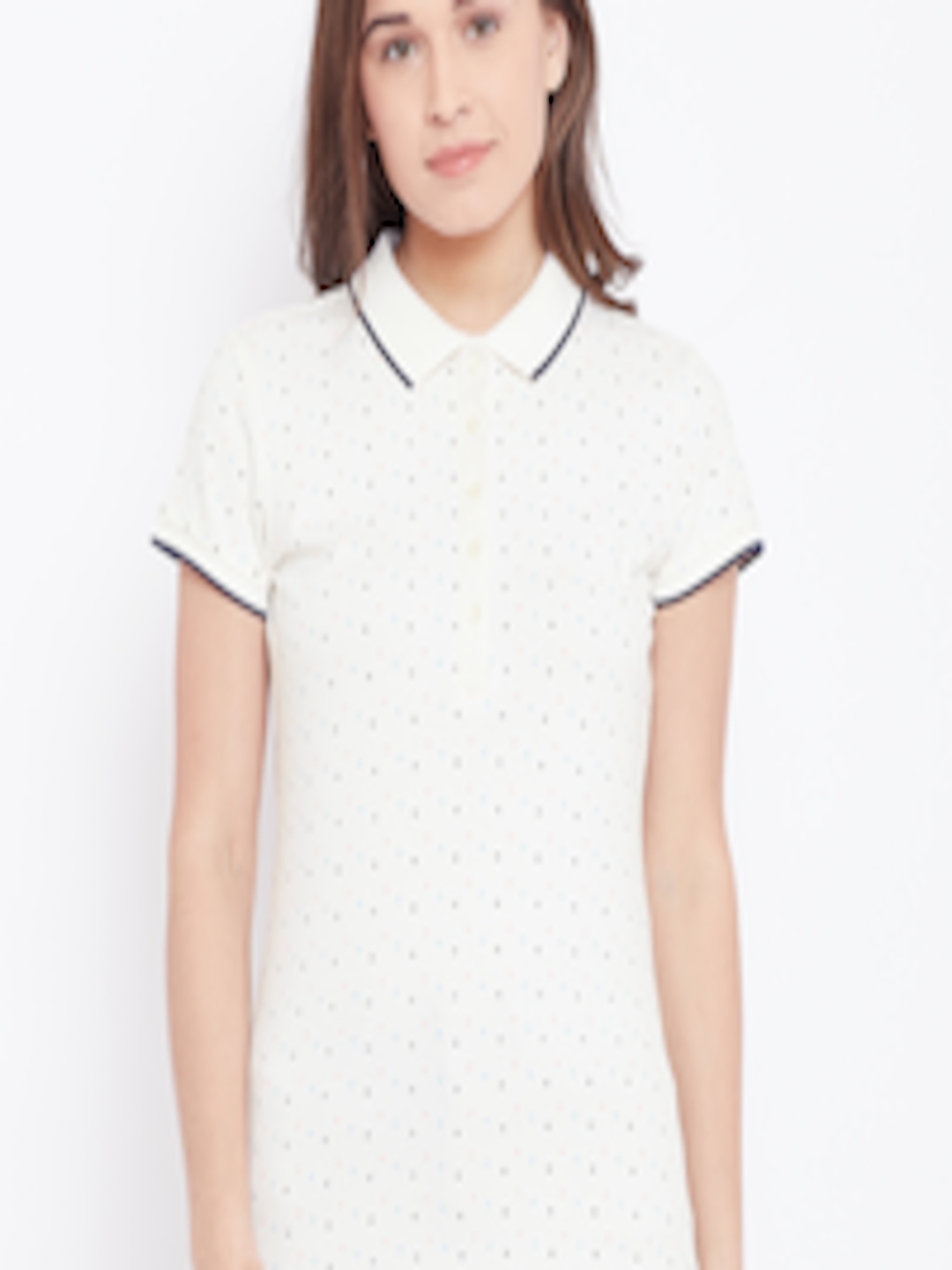 Buy GAP  Women s White Printed Polo  T  Shirt  Tshirts for 
