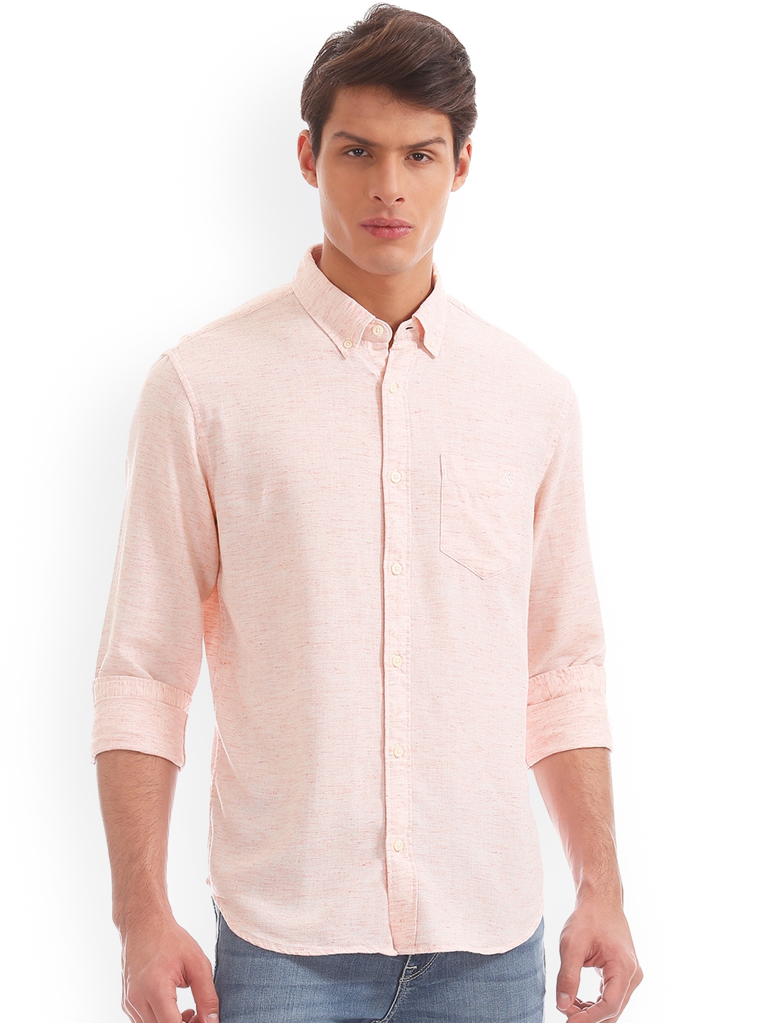 Buy Aeropostale Men Pink Regular Fit Self Design Casual Shirt - Shirts ...