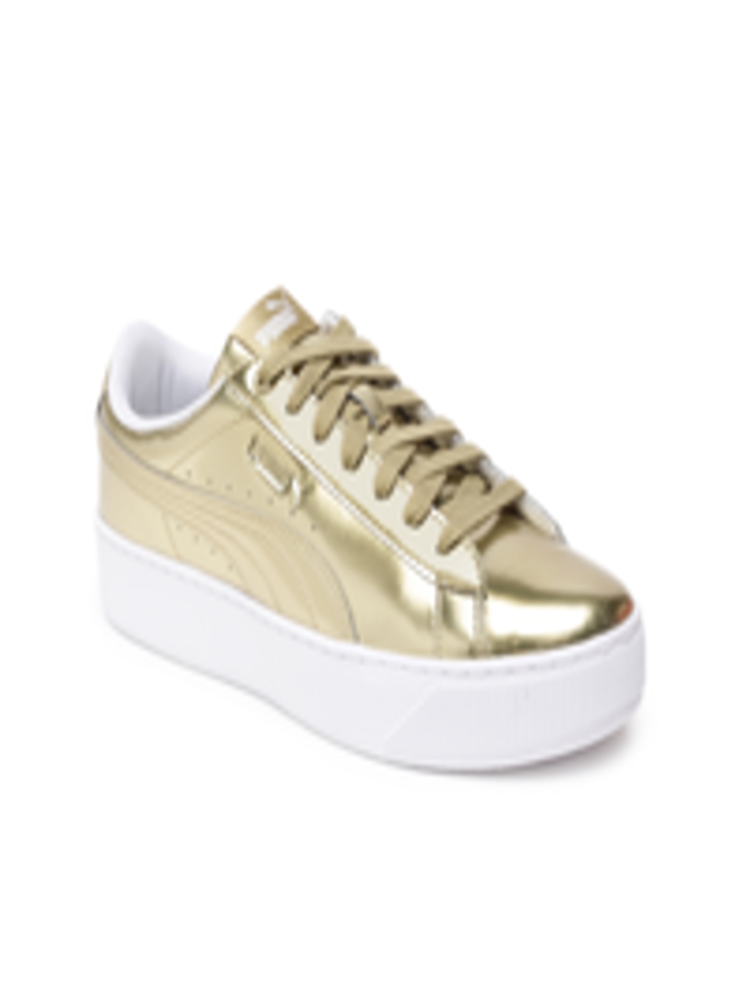 Buy Puma Women Gold Toned Vikky Platform LX Sneakers - Casual Shoes for ...
