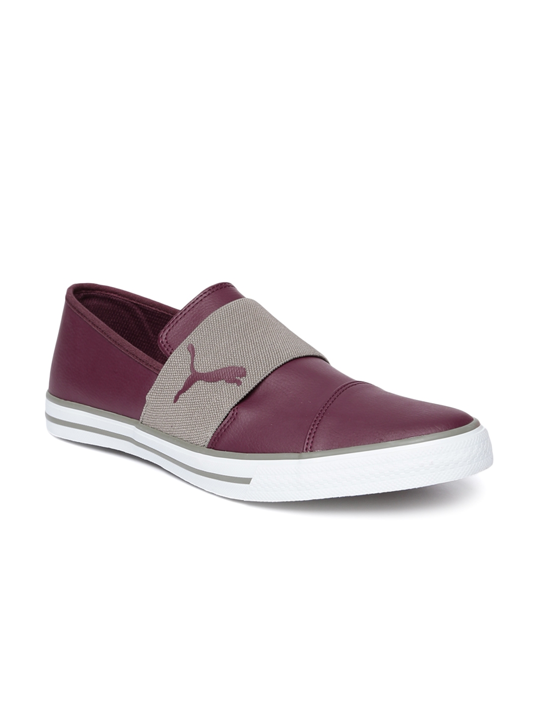 puma burgundy slides
