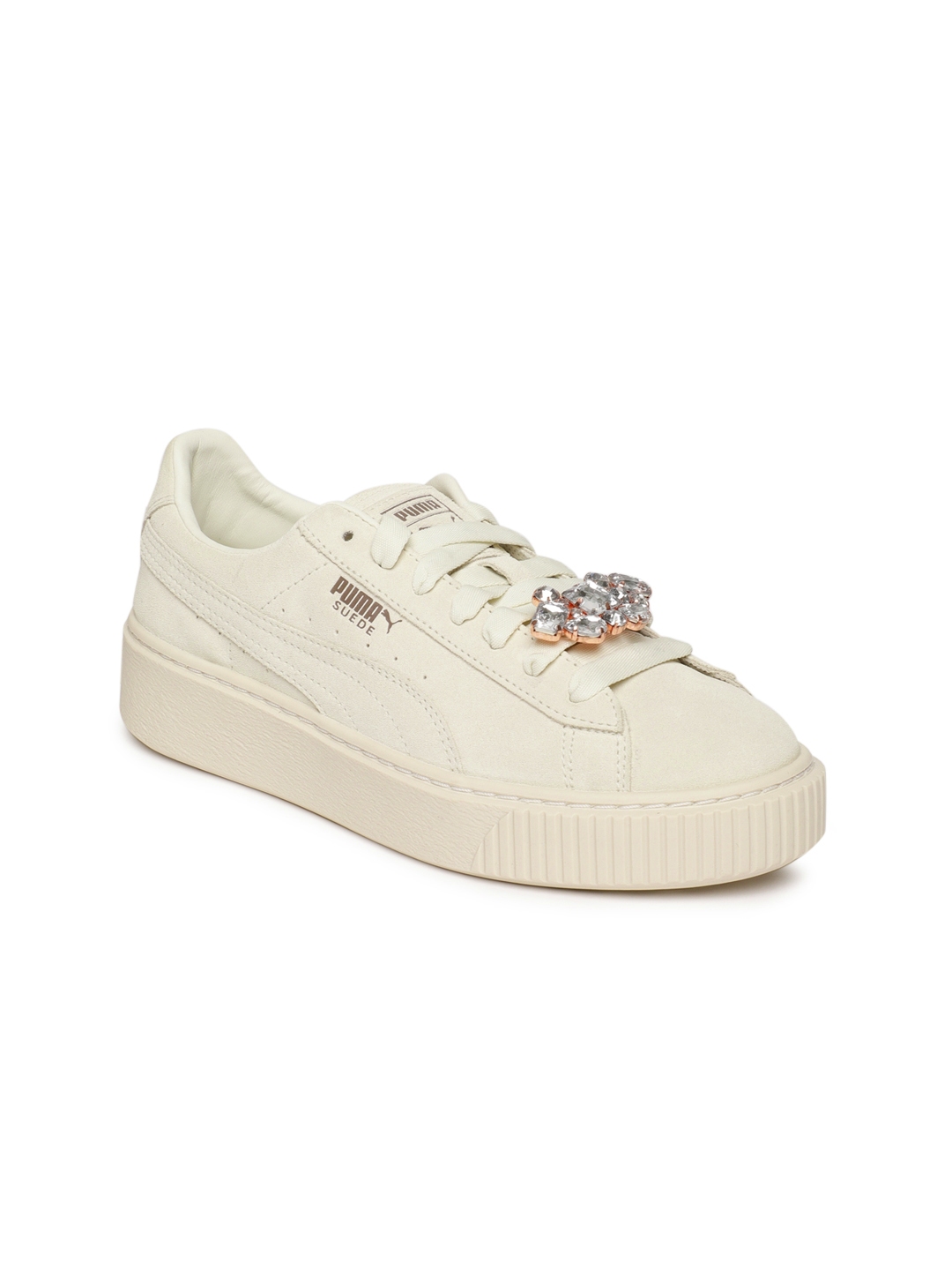 cream platform trainers