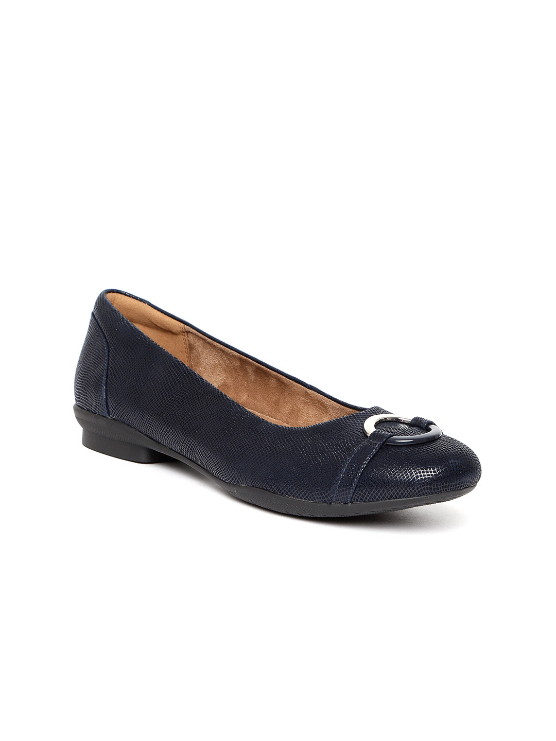 clarks navy flats