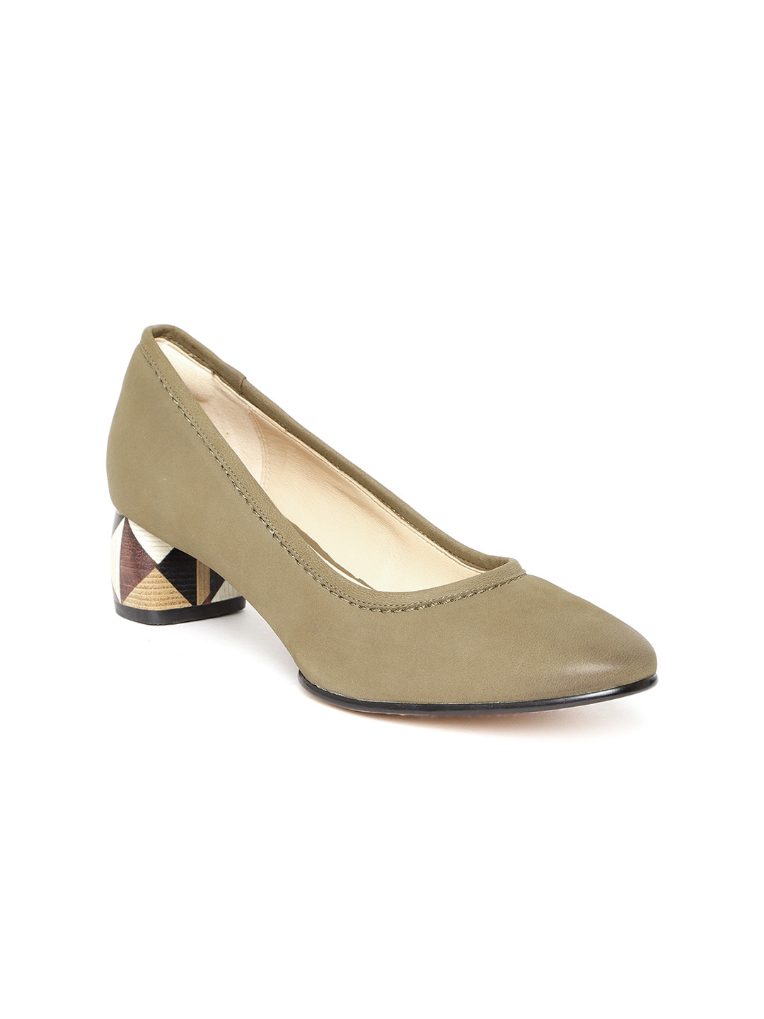 Buy Clarks Women Olive Green Solid Pumps Heels for Women 7256923 Myntra
