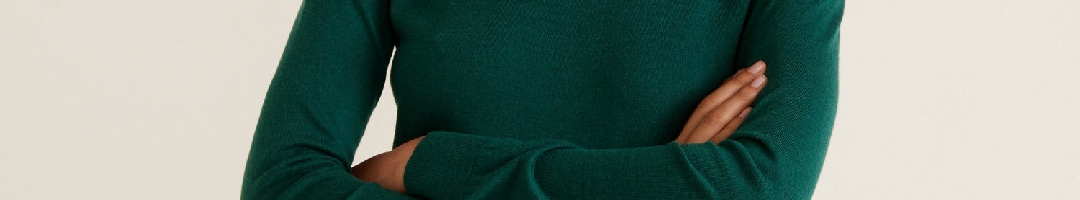 Buy MANGO Women Green Solid Pullover - Sweaters for Women 7258177 | Myntra