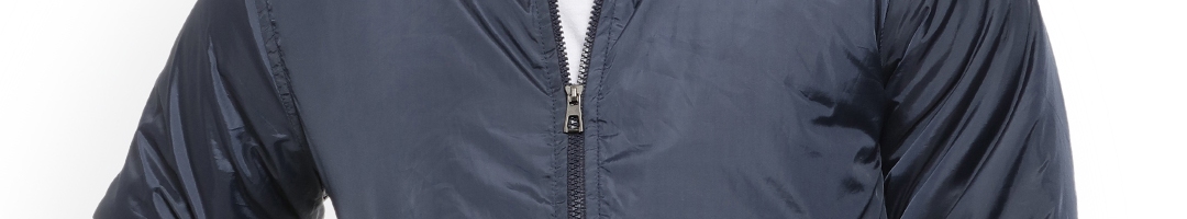 Buy Campus Sutra Men Blue Solid Padded Jacket - Jackets for Men 7262704 ...