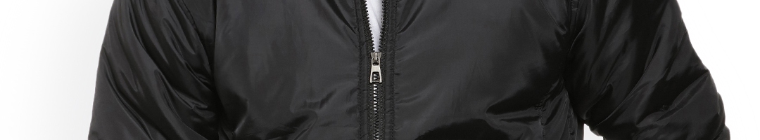 Buy Campus Sutra Men Black Solid Puffer Jacket - Jackets for Men ...