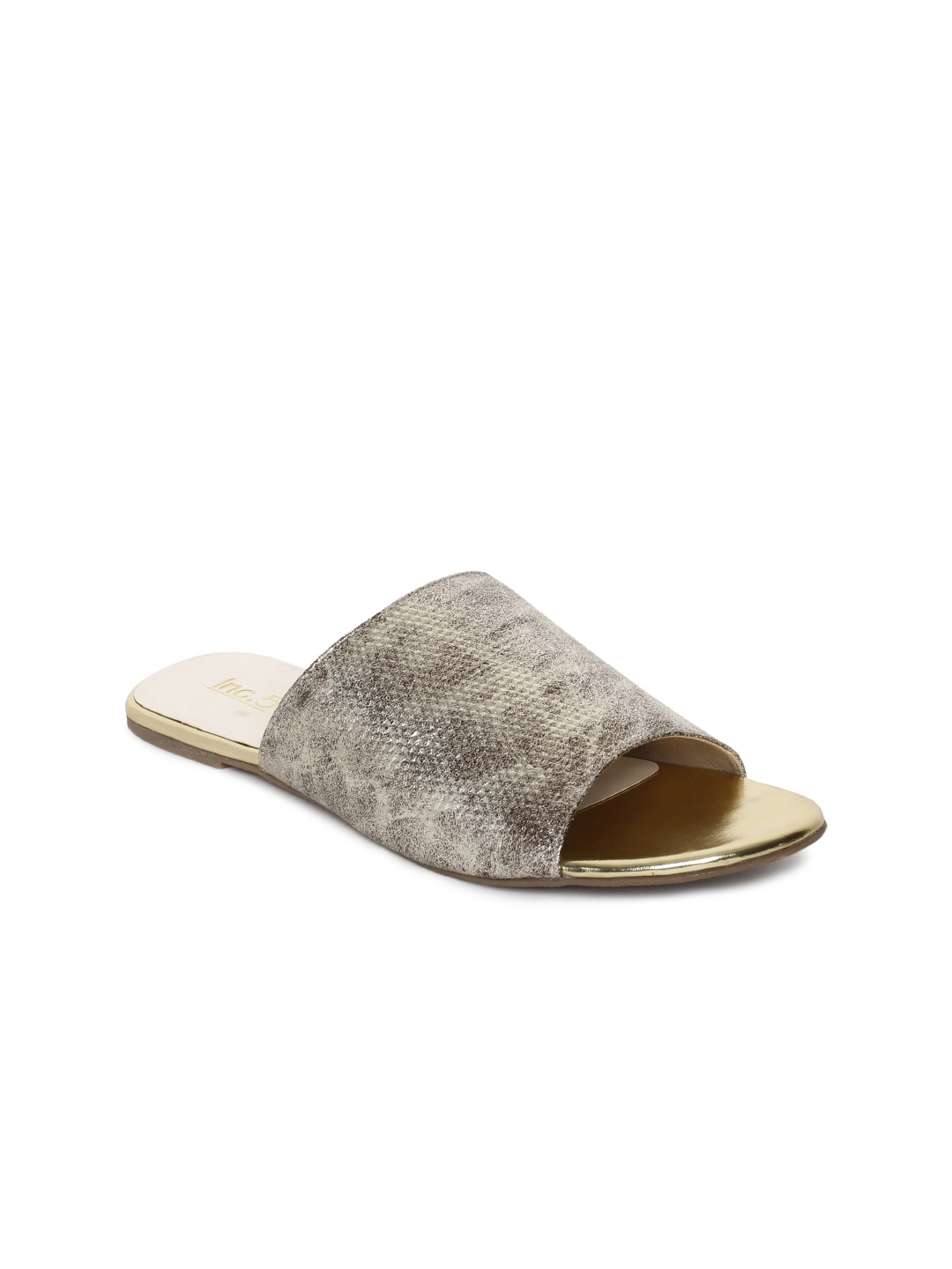 gold flats open toe