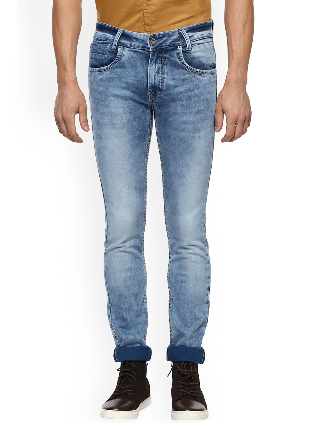 mufti slim men blue jeans