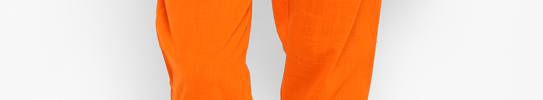 Buy Sringam Women Orange Solid Cropped Trousers - Trousers for Women ...