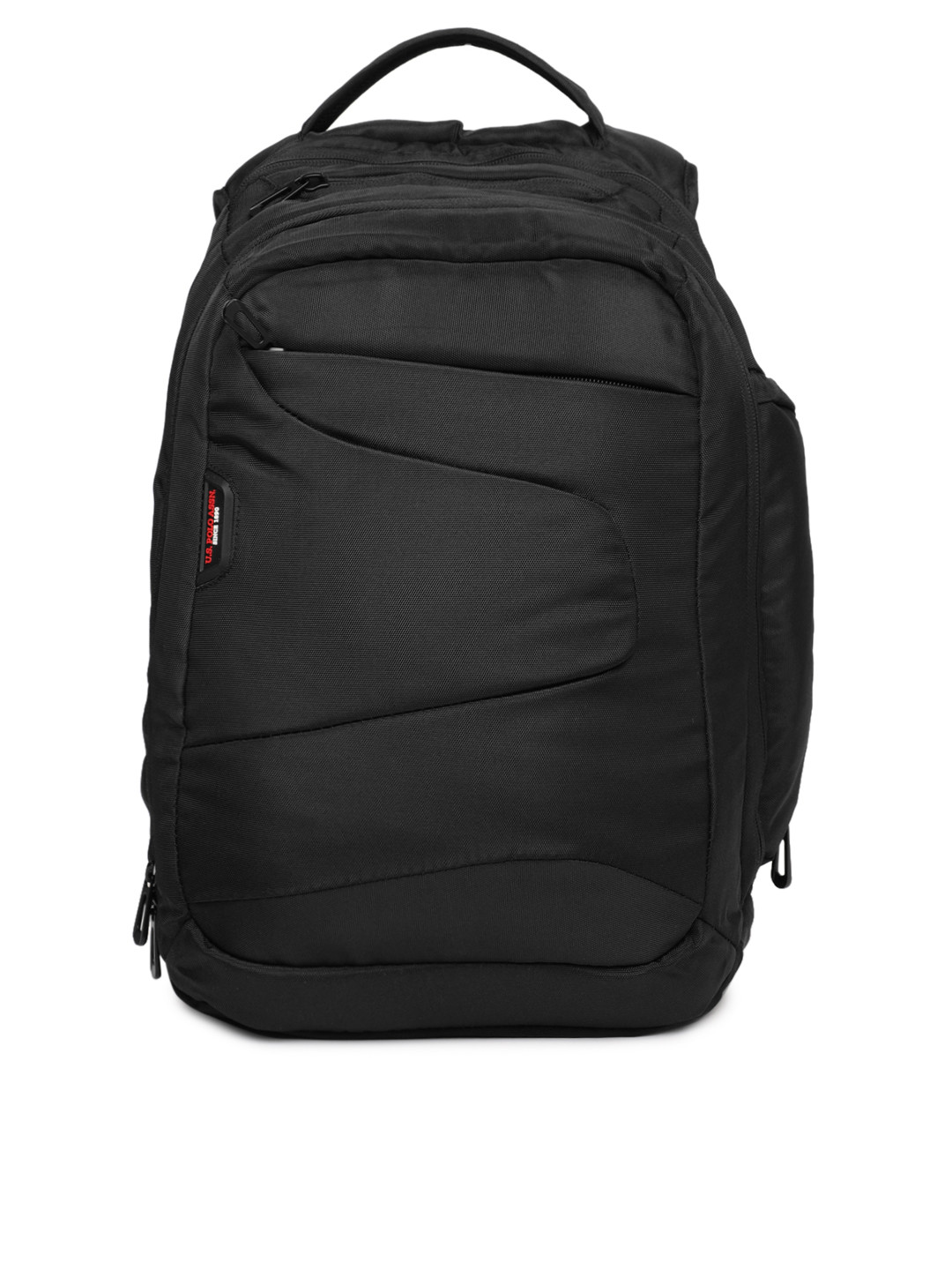 Buy U.S. Polo Assn. Unisex Black Solid Backpack Backpacks for Unisex