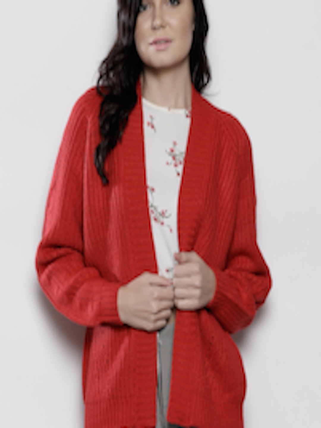 Buy DOROTHY PERKINS Women Red Solid Front Open Cardigan - Sweaters for ...