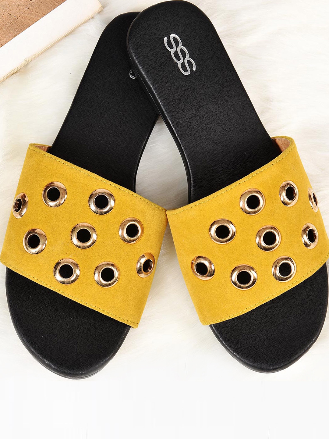 mustard pointed toe flats