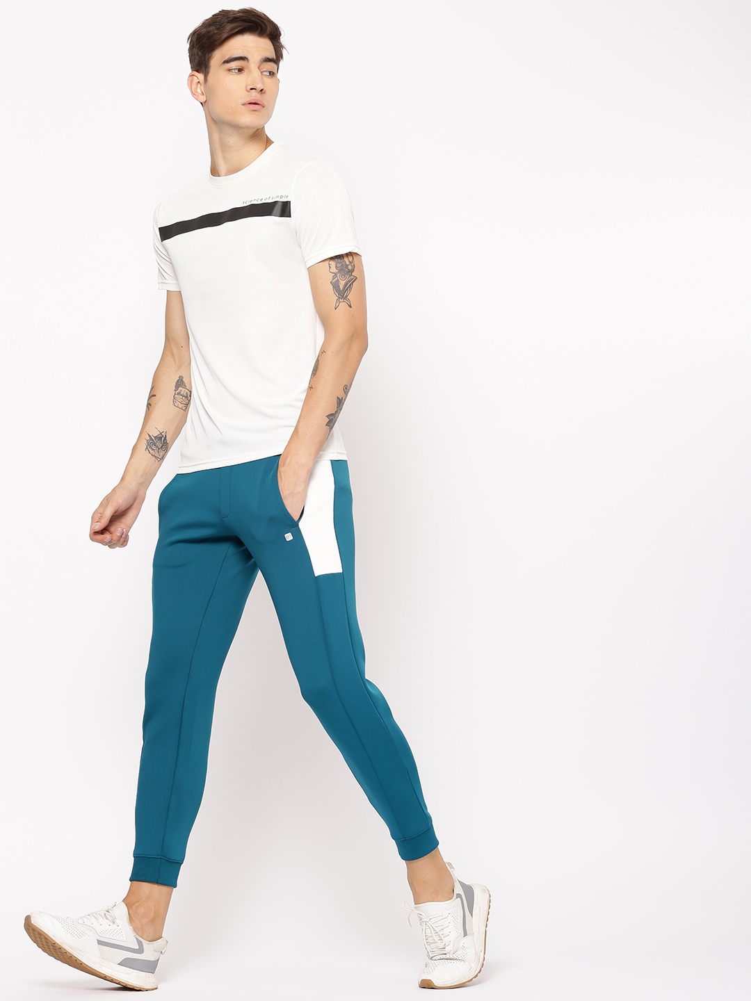 teal blue joggers