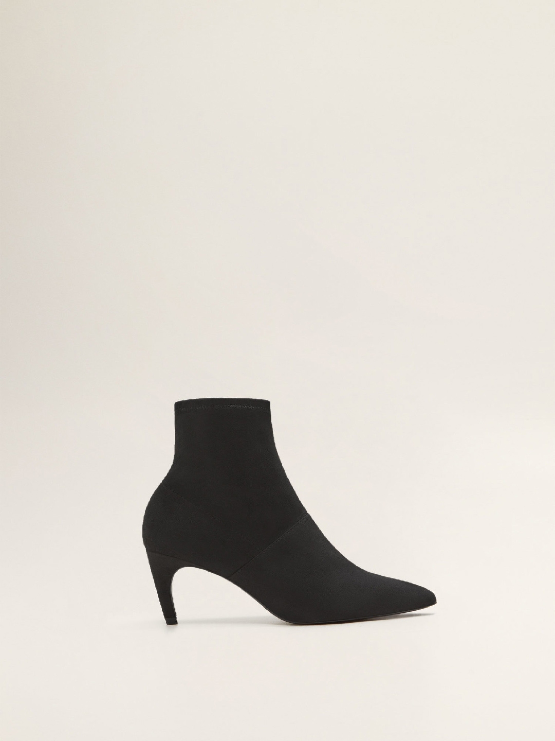 mango black heeled boots