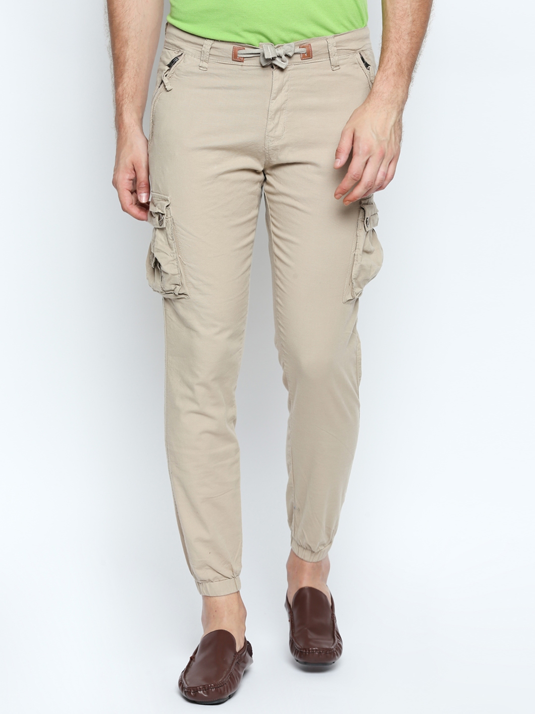 beige cargos men's